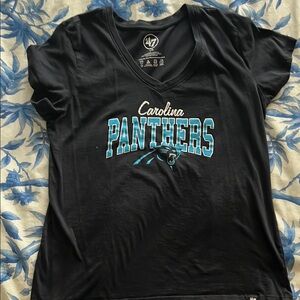Carolina Panthers Black V-Neck T-Shirt